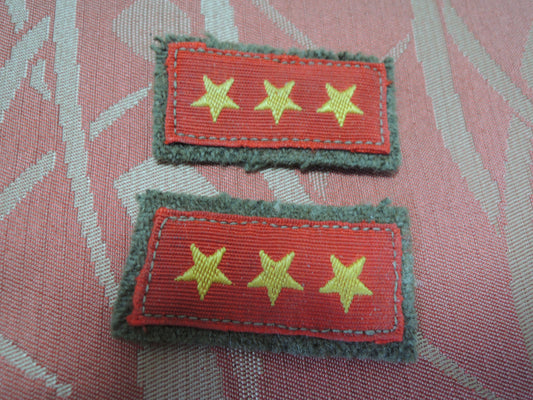 WW2 Original japanese army soldiers lapel badge private first-class Late-ver