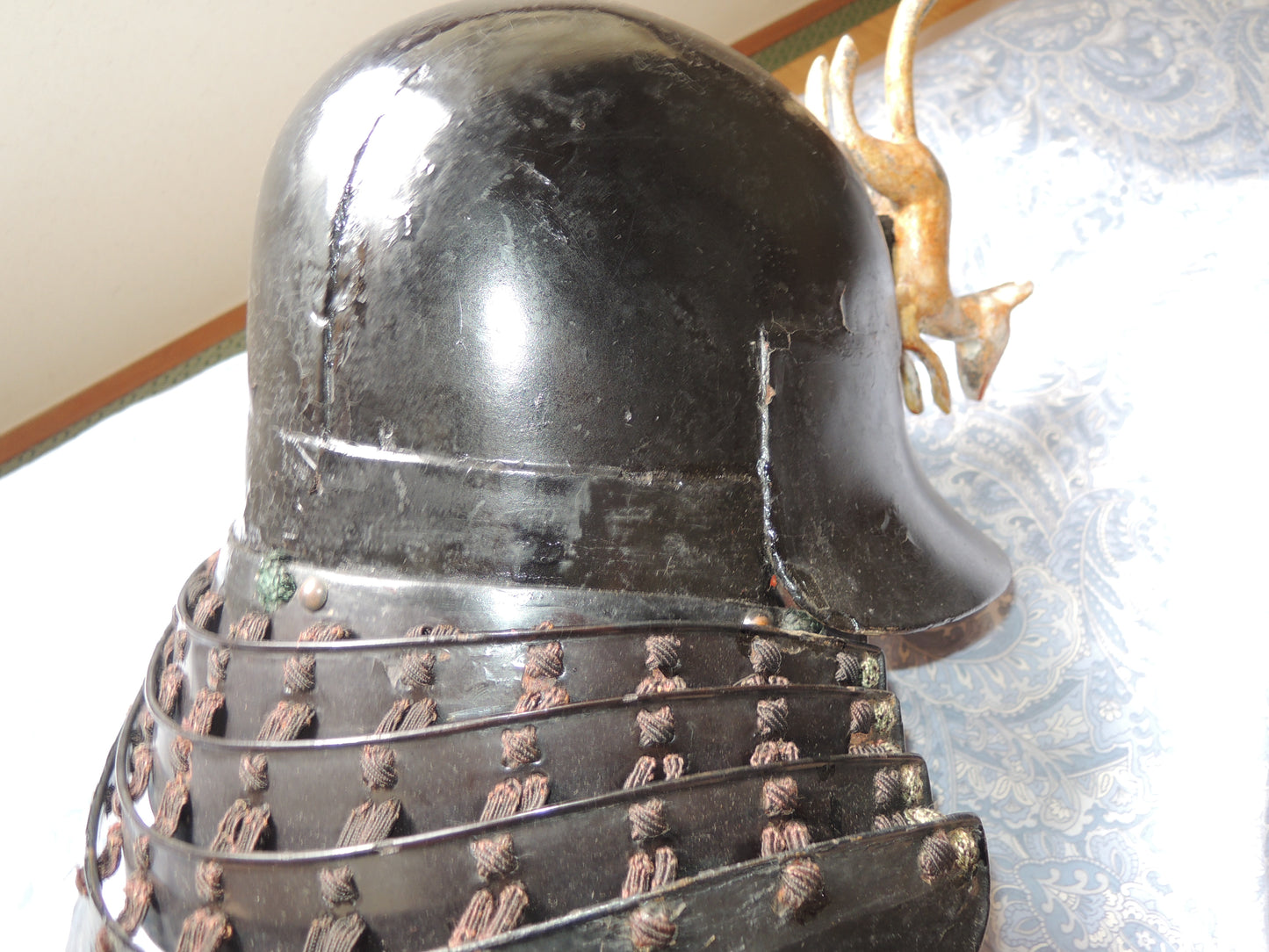 Antique Lacquered Iron Zunari Kabuto Japan Samurai Edo period Helmet