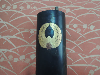Antique Gun Powder Flask Japan Samurai Edo period matchlock Tanegashima Agari Fuji
