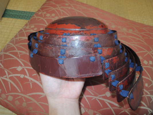Antique Edo period Chochin Kabuto Helmet Yoroi Samurai Ashigaru Helmet