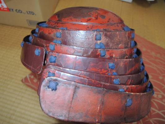 Antique Edo period Chochin Kabuto Helmet Yoroi Samurai Ashigaru Helmet