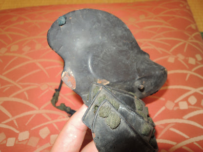 Antique Edo period Menpo Mask Sarubou Yoroi Samurai
