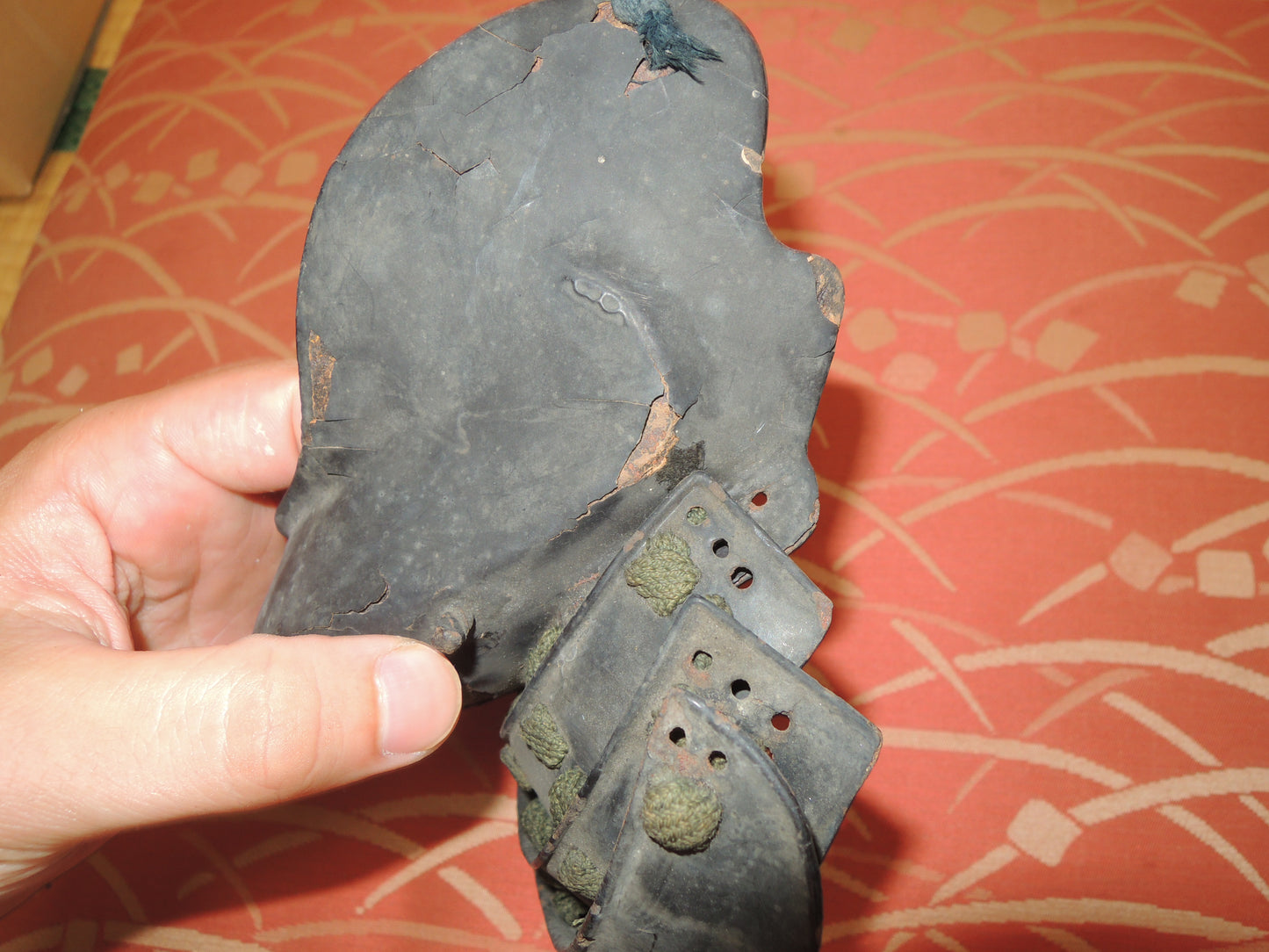 Antique Edo period Menpo Mask Sarubou Yoroi Samurai