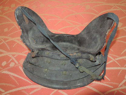 Antique Edo period Menpo Mask Sarubou Yoroi Samurai