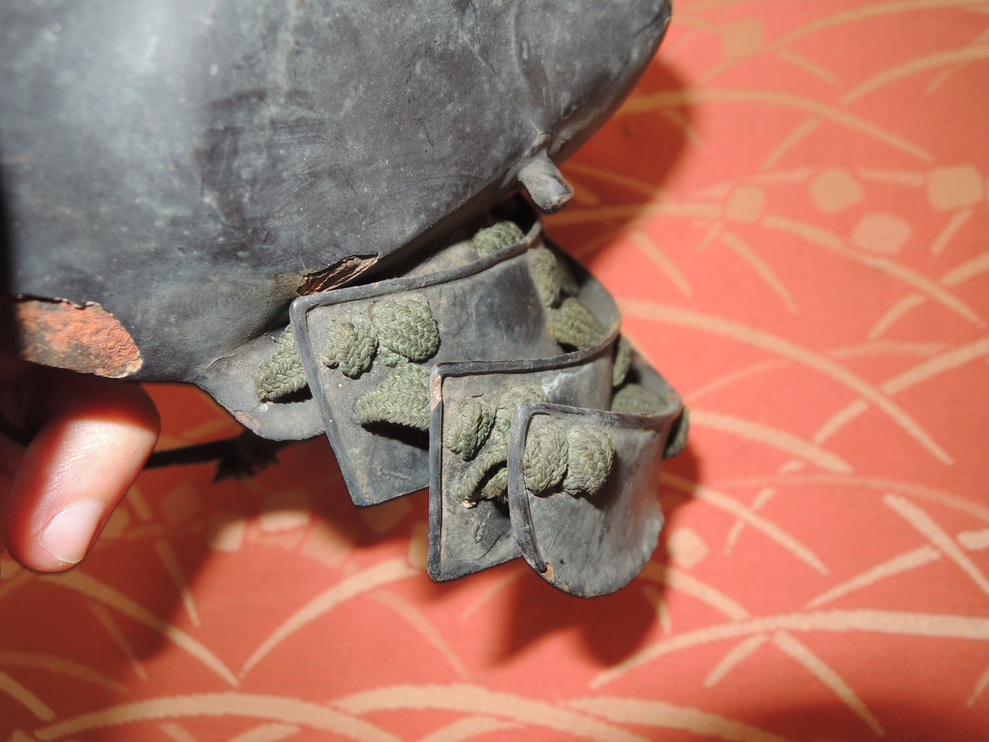 Antique Edo period Menpo Mask Sarubou Yoroi Samurai