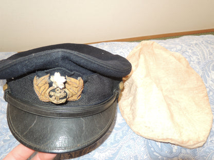 WW2 Original japanese Navy Officer Cap Hat with case