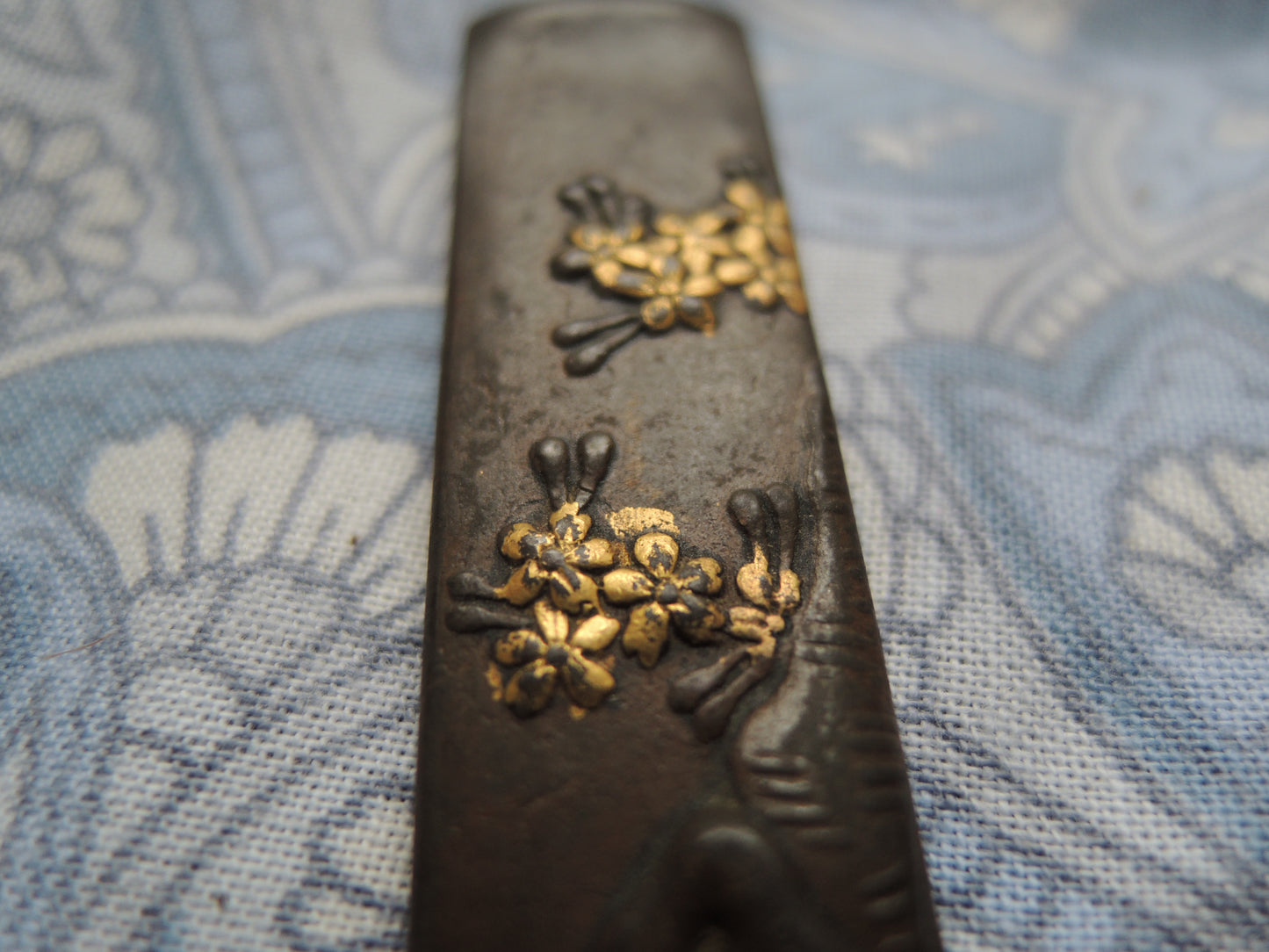 Antique Kozuka Japan Samurai katana Edo period Horse and Cherry Tree